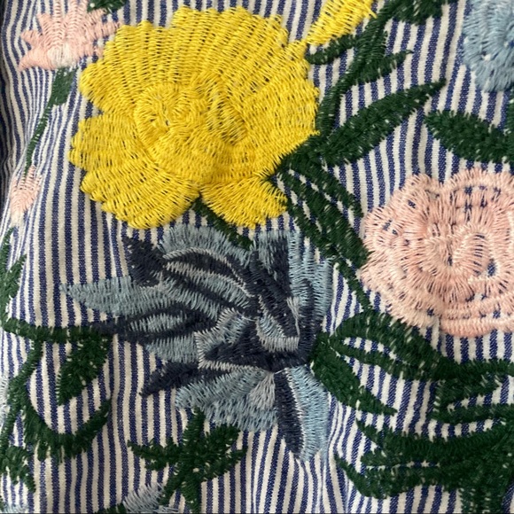 Embroidered cotton peasant blouse - Picture 3 of 8